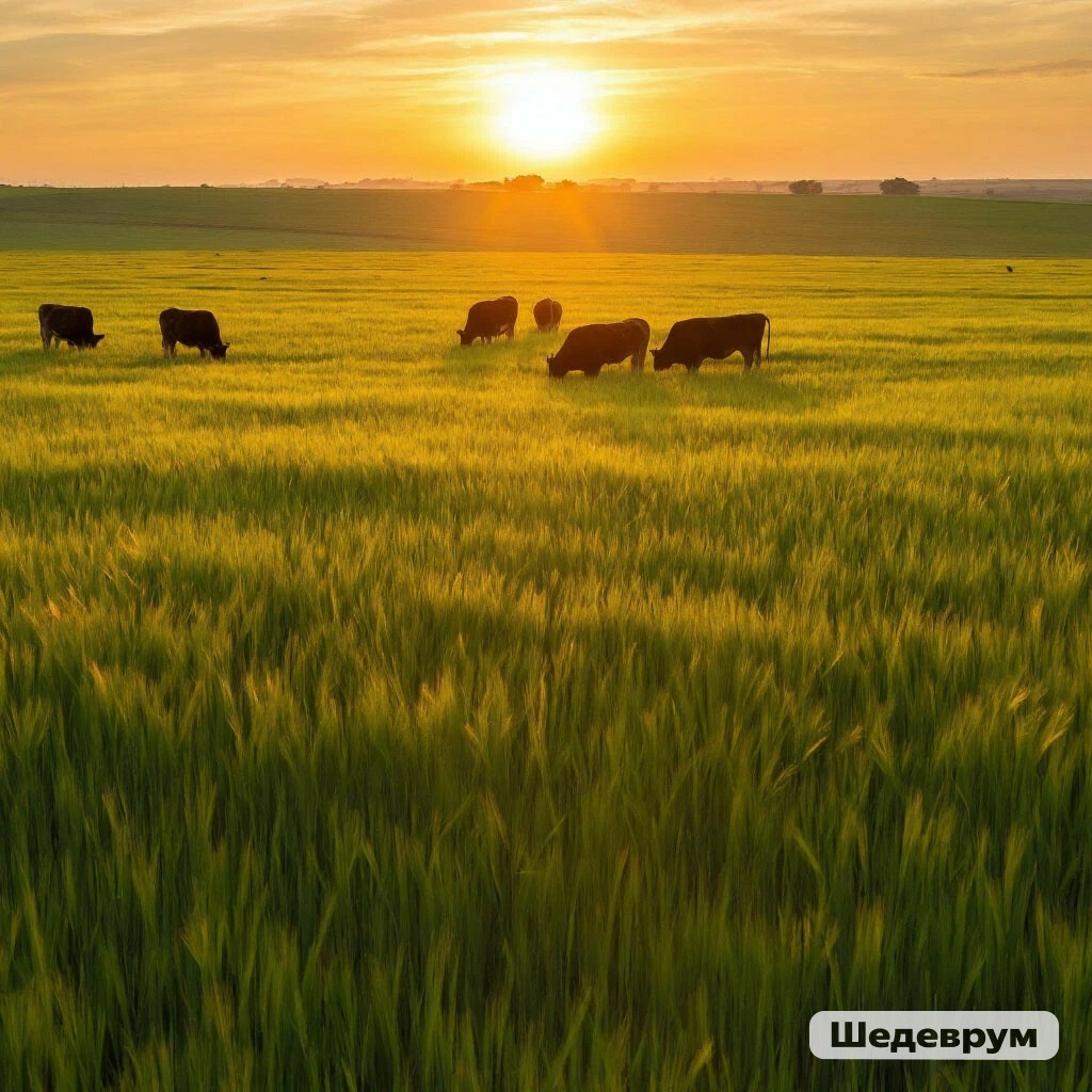 Коровы на пастбище